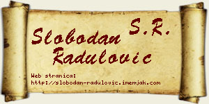 Slobodan Radulović vizit kartica